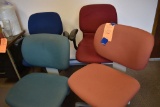 (4) SECRETARY CHAIRS - ALL ON CASTERS