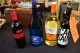 (4) BOTTLES OF WINE; CABERNET, PINOT NOIR, RIESLING