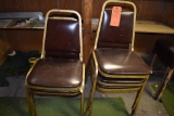 (5) BROWN VINYL CHAIRS