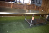 STAINLESS STEEL PREP TABLE WITH BOTTOM SHELF,