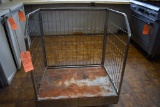 ROLLING METAL RACK ON CASTERS, FRONT OPEN, 27