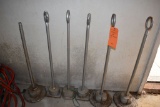 (6) METAL STANCHIONS
