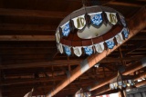 OLD STYLE CHANDELIER STYLE LIGHT FIXTURE, PLASTIC,