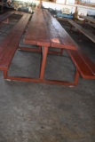HEAVY DUTY PICNIC TABLE WITH WELDED STEEL FRAME,