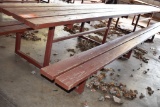 HEAVY DUTY PICNIC TABLE WITH WELDED STEEL FRAME,