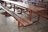 HEAVY DUTY PICNIC TABLE WITH WELDED STEEL FRAME,
