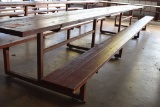 HEAVY DUTY PICNIC TABLE WITH WELDED STEEL FRAME,