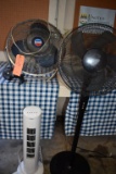 FLOOR HEATER AND (3) FANS