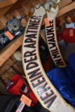 VINTAGE WOODEN SCHWABENHOFF SIGNS, WILLKOMMEN IN MILWAUKEE