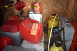 MISCELLANEOUS ON FLOOR UNDER SHELF: