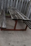 HEAVY DUTY PICNIC TABLE WITH WELDED STEEL FRAME,