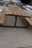 HEAVY DUTY PICNIC TABLE WITH WELDED STEEL FRAME,