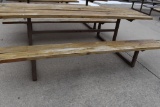 HEAVY DUTY PICNIC TABLE WITH WELDED STEEL FRAME,