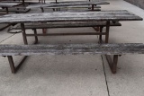HEAVY DUTY PICNIC TABLE WITH WELDED STEEL FRAME,