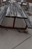 HEAVY DUTY PICNIC TABLE WITH WELDED STEEL FRAME,