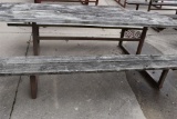 HEAVY DUTY PICNIC TABLE WITH WELDED STEEL FRAME,