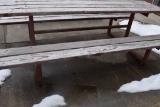 HEAVY DUTY PICNIC TABLE WITH WELDED STEEL FRAME,