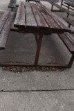 HEAVY DUTY PICNIC TABLE WITH WELDED STEEL FRAME,