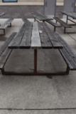 HEAVY DUTY PICNIC TABLE WITH WELDED STEEL FRAME,