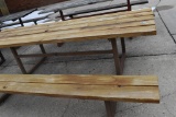 HEAVY DUTY PICNIC TABLE WITH WELDED STEEL FRAME,