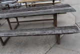 HEAVY DUTY PICNIC TABLE WITH WELDED STEEL FRAME,