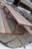 HEAVY DUTY PICNIC TABLE WITH WELDED STEEL FRAME,
