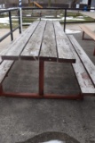 HEAVY DUTY PICNIC TABLE WITH WELDED STEEL FRAME,