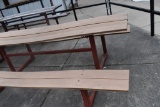 HEAVY DUTY PICNIC TABLE WITH WELDED STEEL FRAME,