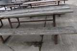 HEAVY DUTY PICNIC TABLE WITH WELDED STEEL FRAME,