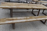 HEAVY DUTY PICNIC TABLE WITH WELDED STEEL FRAME,