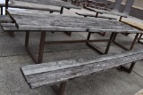 HEAVY DUTY PICNIC TABLE WITH WELDED STEEL FRAME,