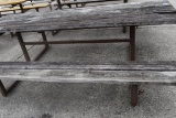 HEAVY DUTY PICNIC TABLE WITH WELDED STEEL FRAME,