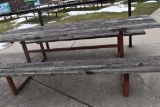 HEAVY DUTY PICNIC TABLE WITH WELDED STEEL FRAME,
