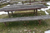 HEAVY DUTY PICNIC TABLE WITH WELDED STEEL FRAME,