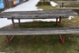 HEAVY DUTY PICNIC TABLE WITH WELDED STEEL FRAME,