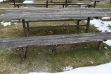 HEAVY DUTY PICNIC TABLE WITH WELDED STEEL FRAME,