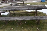 HEAVY DUTY PICNIC TABLE WITH WELDED STEEL FRAME,