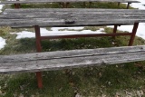 HEAVY DUTY PICNIC TABLE WITH WELDED STEEL FRAME,