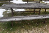 HEAVY DUTY PICNIC TABLE WITH WELDED STEEL FRAME,