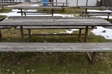 HEAVY DUTY PICNIC TABLE WITH WELDED STEEL FRAME,