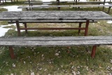 HEAVY DUTY PICNIC TABLE WITH WELDED STEEL FRAME,