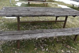 HEAVY DUTY PICNIC TABLE WITH WELDED STEEL FRAME,