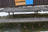 HEAVY DUTY PICNIC TABLE WITH WELDED STEEL FRAME,