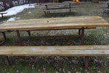 HEAVY DUTY PICNIC TABLE WITH WELDED STEEL FRAME,