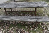HEAVY DUTY PICNIC TABLE WITH WELDED STEEL FRAME,