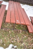 HEAVY DUTY PICNIC TABLE WITH WELDED STEEL FRAME,