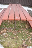 HEAVY DUTY PICNIC TABLE WITH WELDED STEEL FRAME,
