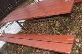 HEAVY DUTY PICNIC TABLE WITH WELDED STEEL FRAME,
