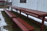 HEAVY DUTY PICNIC TABLE WITH WELDED STEEL FRAME,