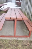 HEAVY DUTY PICNIC TABLE WITH WELDED STEEL FRAME,
